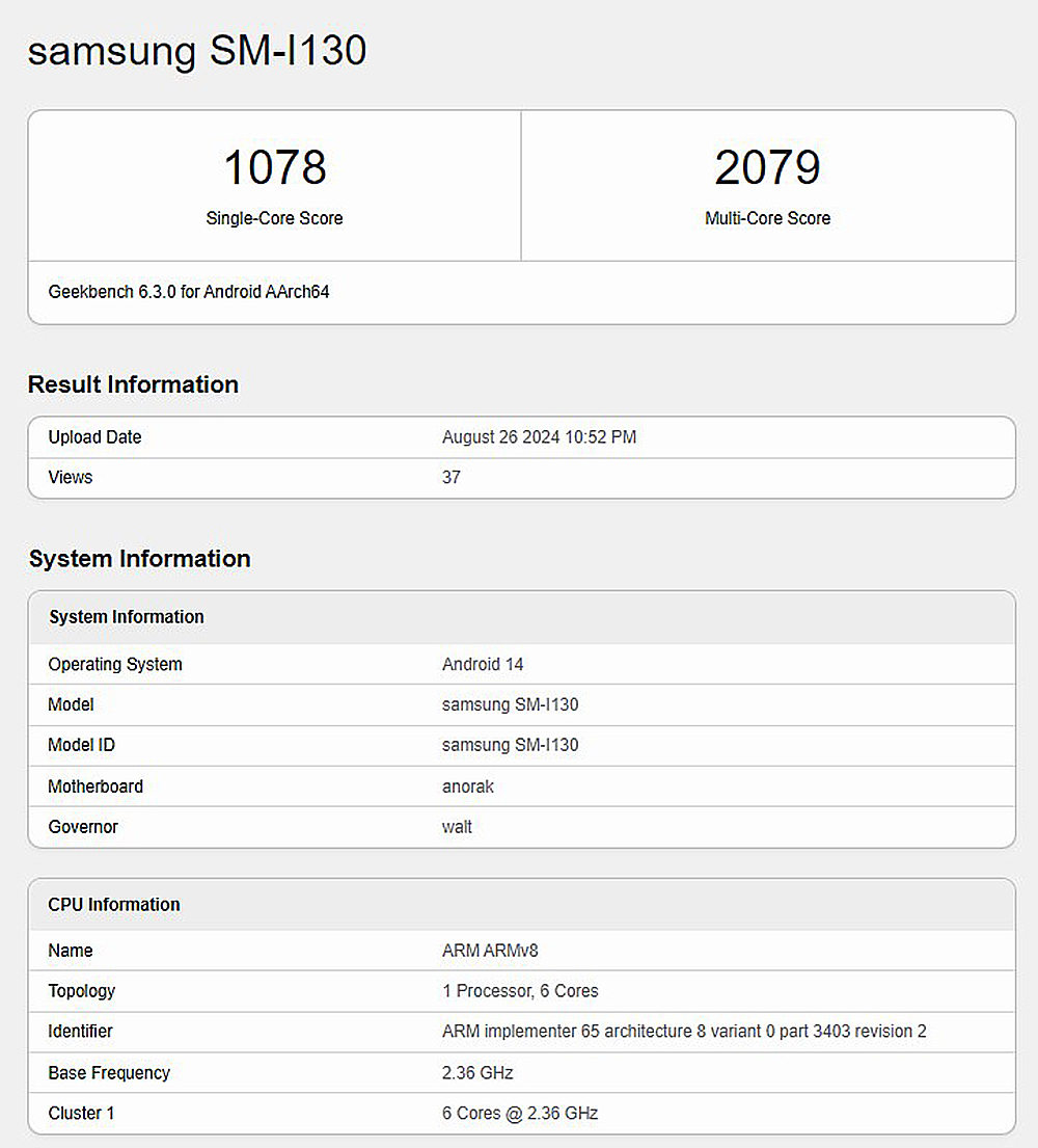 Project Haean Geekbench