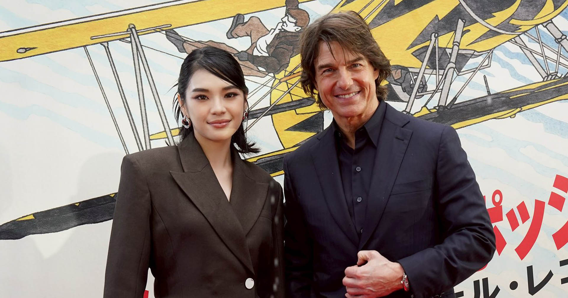 เฌอปราง กระทบไหล่ ทอม ครูซ ในงาน Tom Cruise Mission Impossible: The Final Reckoning Tokyo Premiere