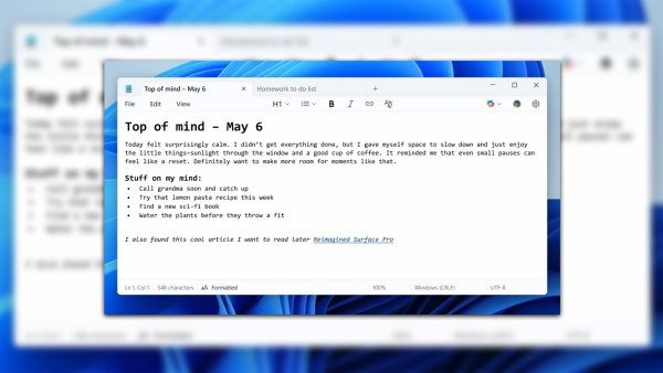Notepad Windows 11 ฉบับใหม่ ! จัดเต็มฟีเจอร์ฟอร์แมตข้อความสุดเจ๋ง
