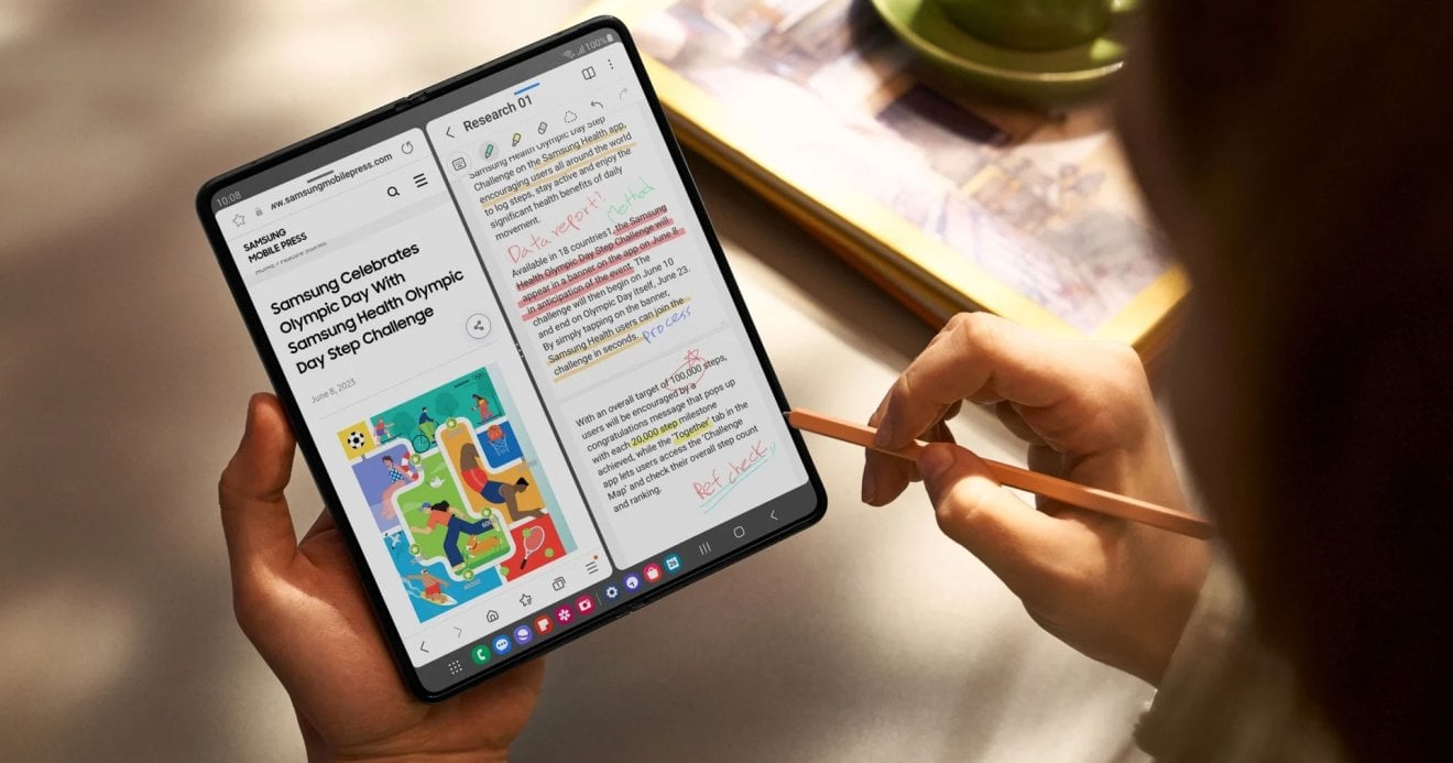 Samsung อาจนำ S Pen กลับมาอีกครั้งใน Galaxy Z Fold รุ่นต่อไป ลือ ! บางกว่า และไม่ใช้แบตฯ