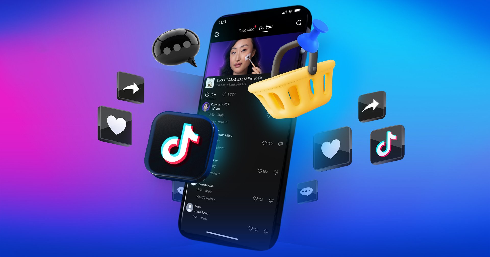 TikTok ปักตะกร้าในคอมเมนต์ได้แล้ว แชร์วิธีปักตะกร้าในคอมเมนต์ TikTok 