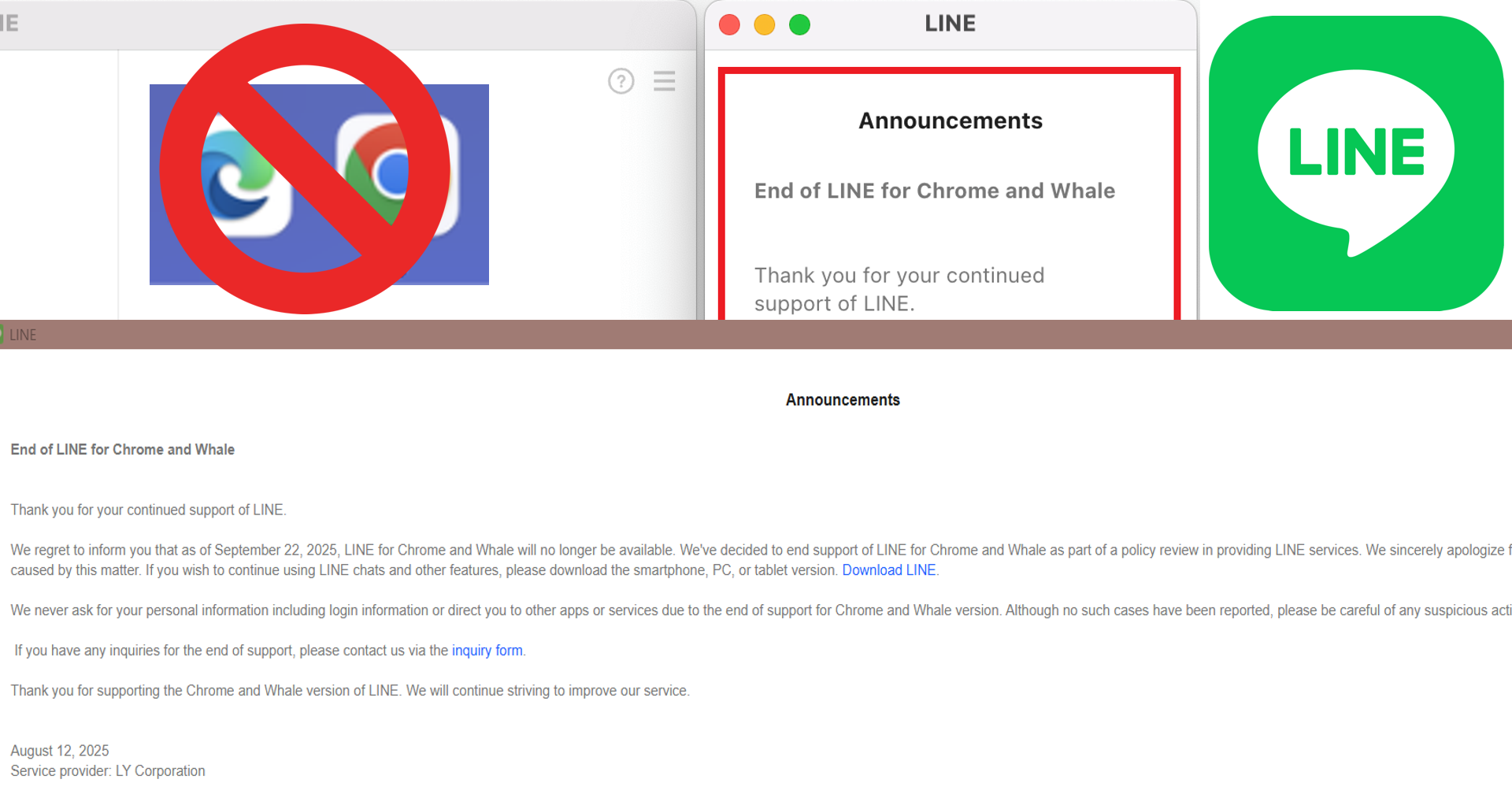 ชาว Linux, ChromeOS ที่ใช้ LINE ลำบาก – LINE ประกาศยุติให้บริการ LINE Chrome Extension กันยายนนี้