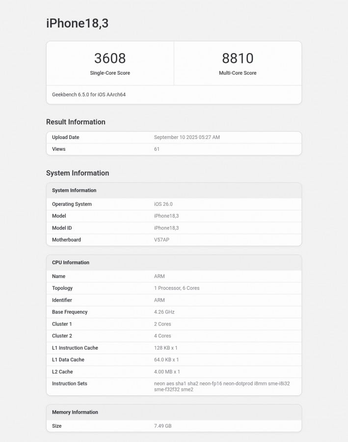 iPhone 17 (18,3)