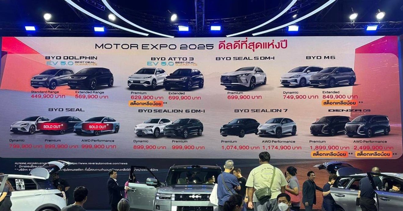 ปรากฏการณ์ยอดจองรถ BYD พุ่ง ในงาน Motor Expo 2025 ส่งท้ายมาตรการ EV 3.0