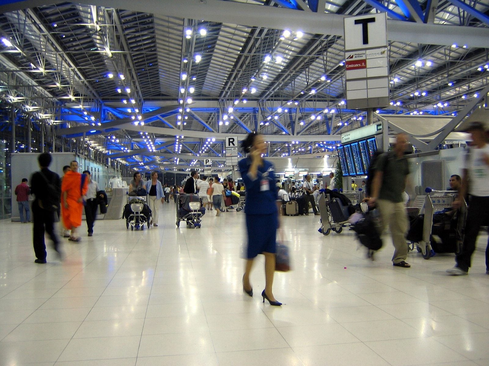 Suvarnabhumi Airport Departures Hall Bangkok Thailand
