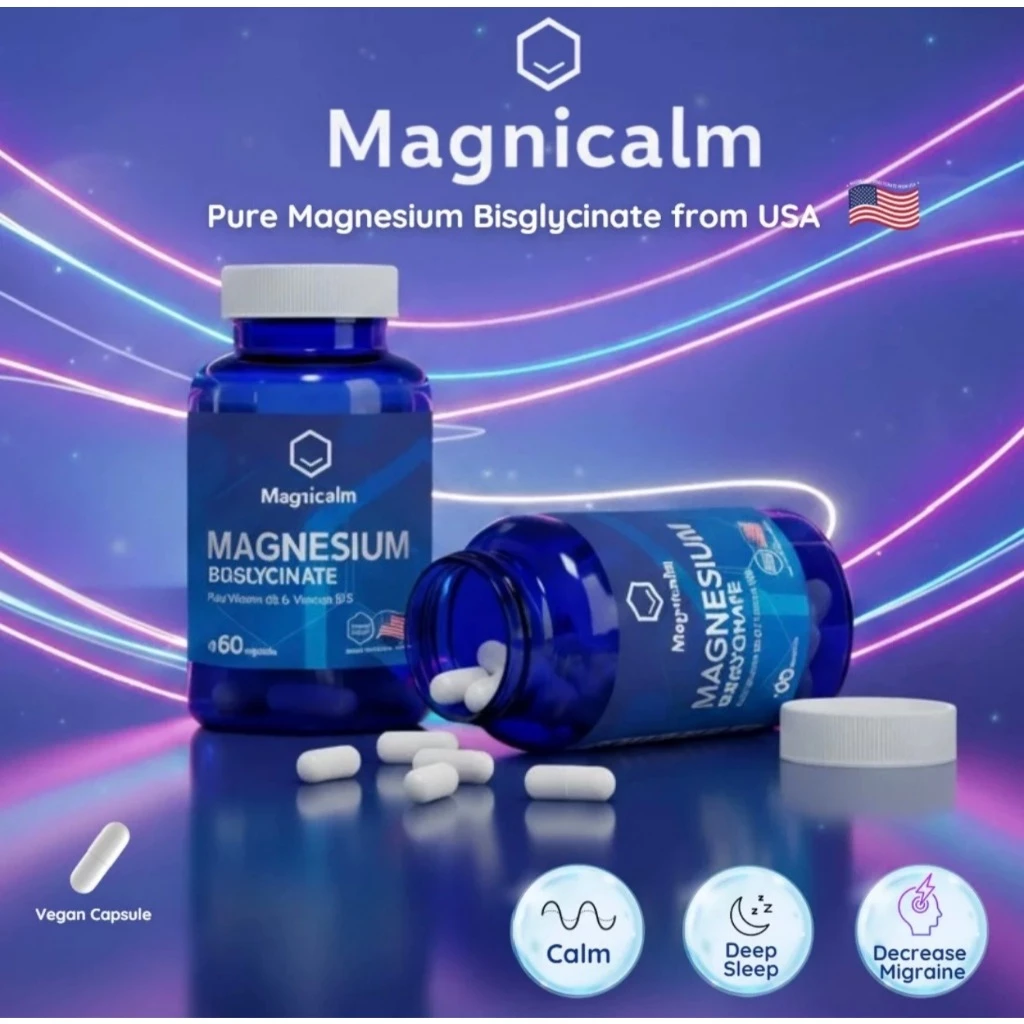 Magnicalm Magnesium Bisglycinate Promotion Pack คู่ 60+60 CAP