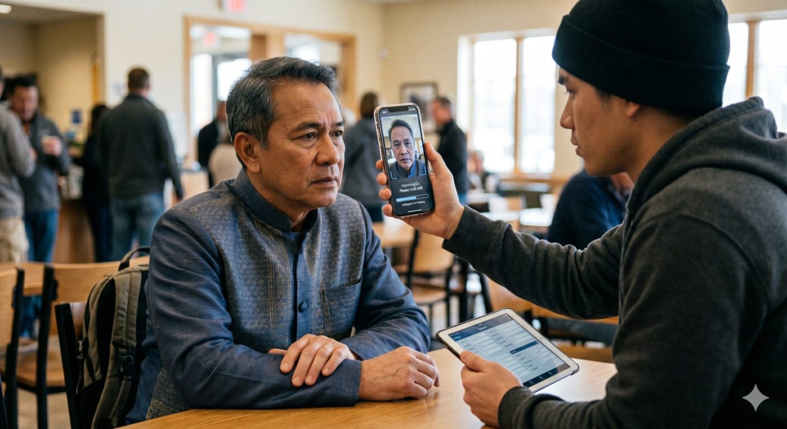 scammer facescan old man